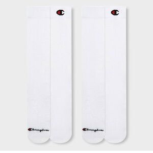 Champion Socks All Sport Performance Over the Calf Socks 2pk - White Size M- New